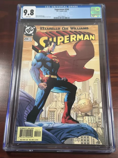Superman 204 CGC 9.8 White Pages Jim Lee Brian Azzarello Superboy Supergirl 🔑🔥