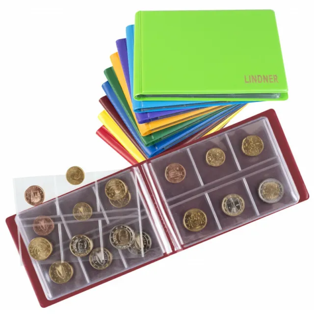 Homgaty 250 Poches Album Pièces de Monnaie, Classeur Numismatique en Cuir,  10 Pages pour Collection Pièces de Monnaie (Marron)