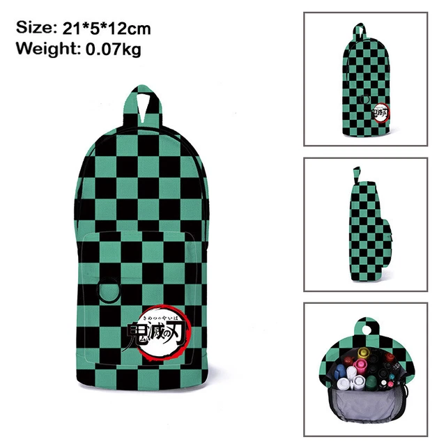 DEMON SLAYER HIGH Capacity Pencil Pen Case Bag Student Anime Stationery