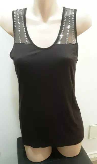 Size L Women's Brown Sequin Sleeveless  'Jeanswest Essentials Evening Top