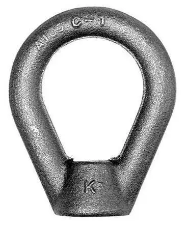 Ken Forging En-3 Oval Eye Nut, 3/8"-16 Thread Size, 5/8 In Thread Lg, Steel,