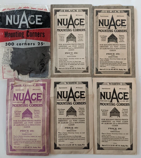 Esquinas de montaje de fotos c1930 Imprime postales en álbumes LOTE ENORME Blk Wh Iv NuAce