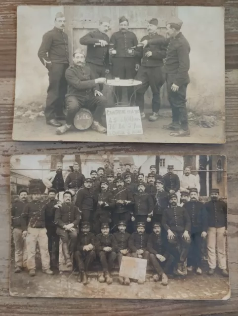 Lot 2 Cartes photos Guerre 1914-18, Loiret 45 La Chapelle-Saint-Mesmin Artilleur