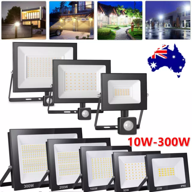 LED Flood Light Floodlight PIR Motion Sensor 10W-300W Outdoor Security Lamp 240V