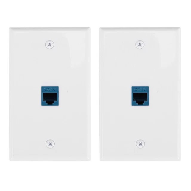 Piastra Di Rete Ethernet 1/2 Porta CAT6 Gigabit Piastra A Muro Per - Foto 2