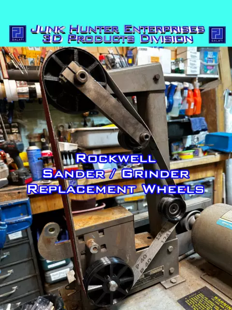 DELTA ROCKWELL 1" X 42" Belt Sander Grinder Wheel Set with or Without Bearings