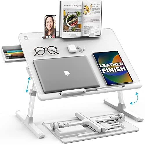 Cooper Desk Pro Support Lecture et Ordinateur Portable, Table de Lit Inclinable,