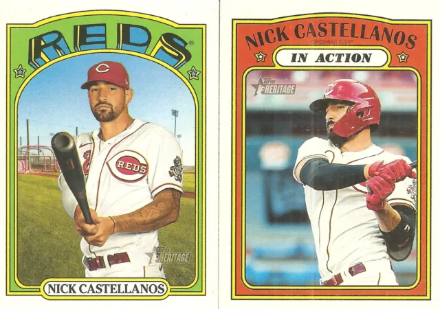 2 Different Baseball Card Lot Of Nick Castellanos  697