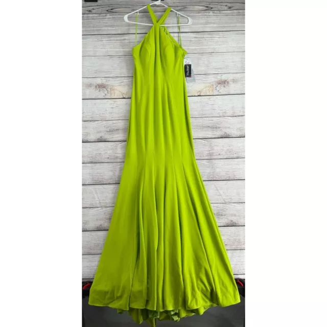 Jovani Evening Gown Dress Women's Size 2 Lime Green Prom Wedding Party NEW