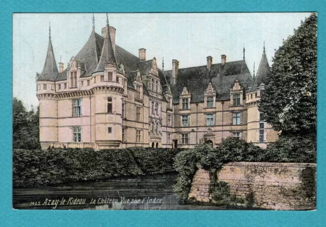 Azay-le-Rideau , Le Château Vue sur l'Indre  : CPA , Carte Postale ancienne /Na