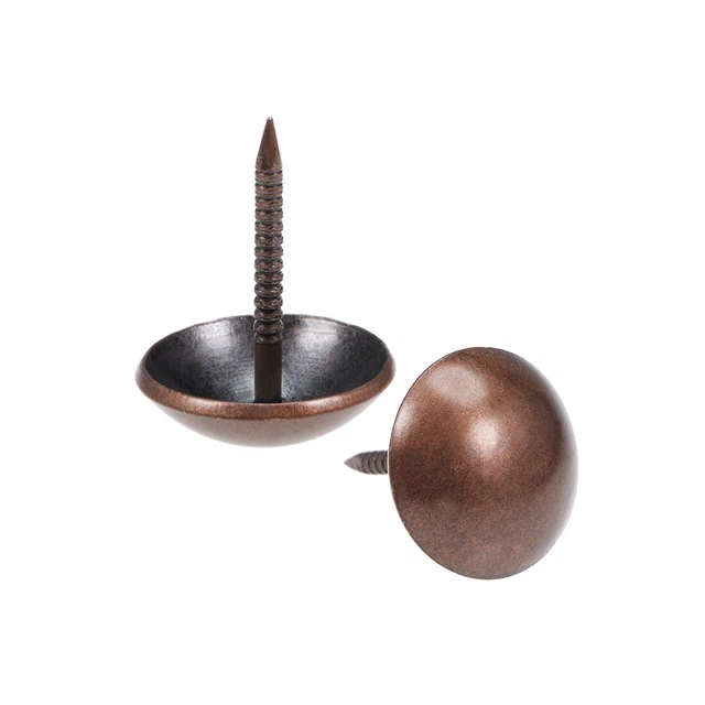 Upholstery Nails Tacks 16mm Head Dia Round Thumb Push Pins Copper Tone 50 Pcs