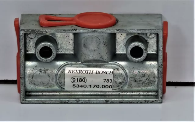 Rexroth Bosch 9180 783 Valve 5340.170.000 Block Pneumatic Shuttle Valve