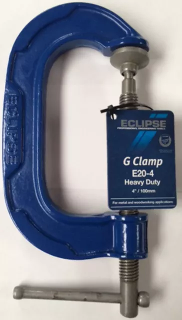 Eclipse G clamp 4" 100mm E20-4 Heavy Duty G Clamp Direct from RDGTools