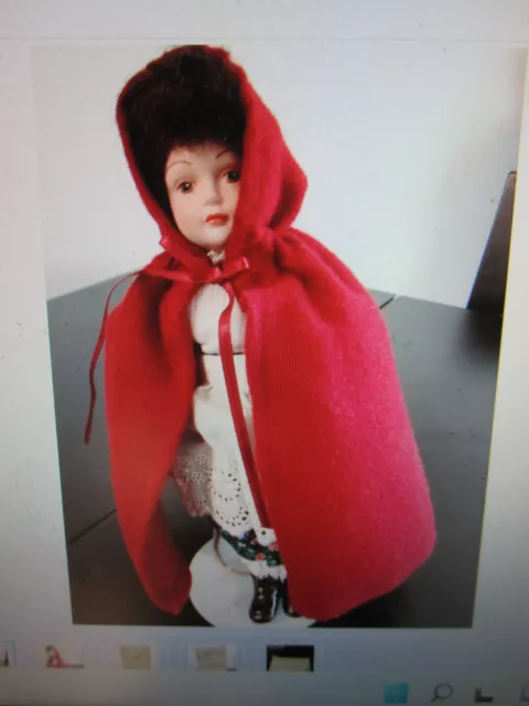 Avon Little Red Riding Hood Porcelain Fairy Tale Doll 1985