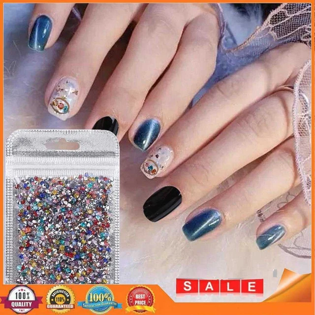1000 Stück 3 mm Mixed Nail Art Strass wunderschöne DIY Maniküre Charms (Silber)