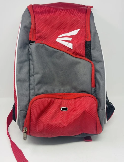 Easton Game Ready Youth Baseball/Softball Backpack Bat Bag Red/Gray