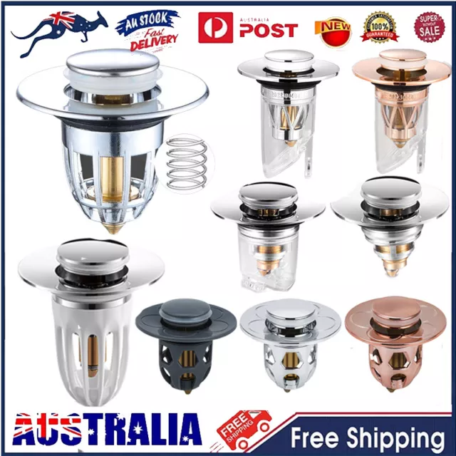Waterproof Bathroom Sink Plug Stopper Wash Basin Core Bounce Up Drain Filter♡