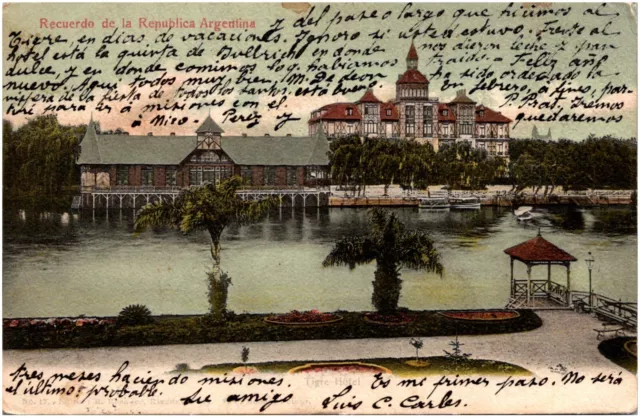 Tigre Hotel Lujan River Buenos Aires Argentina Defunct 1905 Postcard UDB