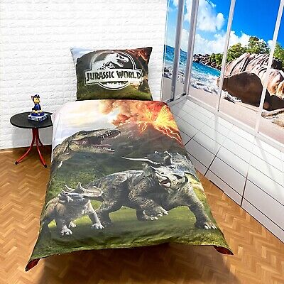 Multicolore Federa 70x90 cm Copripiumino 140 x 200 cm Herding Jurassic World Nuove Avventure Biancheria da Letto 