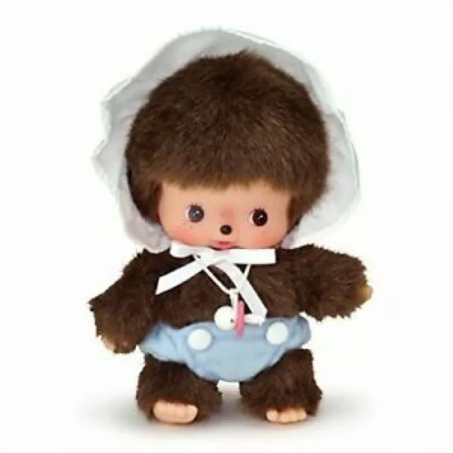 Sekiguchi Baby Monchhichi Bebichhichi Plush Doll Blue Bonnet S 4905610235001
