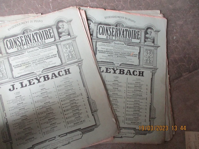 LOT de partition musique anciennes etude piano conservatoire piano 6