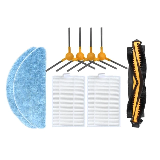 Kit Pièces Détachées Pour Aspirateur Robot Vorwerk Kobold VR200 : Filtre HEPA + Brosse Latérale + Brosse à Poils
