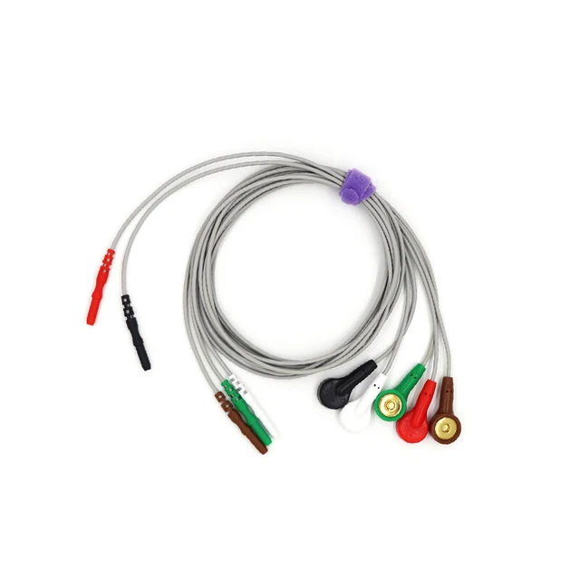 5Pcs ECG/EKG leadwire Snap for Patient Monitor Cable  Holter Cable,5 Leads Snap
