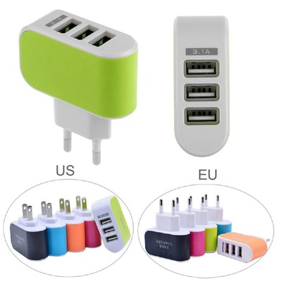 SwiftSwan Caricatore da Muro USB Porte USB Triple Spina Adattatore USB Adattatore di Ricarica Caricatore da Viaggio a 3 Porte Caricatore USB a più Porte 