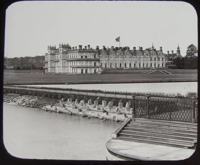 Glass Magic Lantern Slide VIEW OF WELBECK ABBEY NO1 C1890 VICTORIAN PHOTO