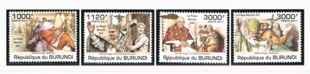 2011 Burundi 2186-2189 Papst Benedikt postfrisch (MNH)
