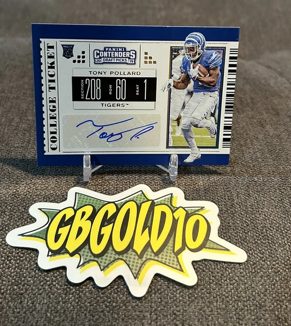 2019 Panini Contenders Draft Picks - College Ticket #285 Tony Pollard (AU, RC)