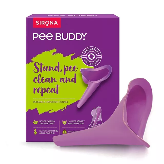 PEE BUDDY Soporte portátil reutilizable y dispositivo para orinar para mujeres