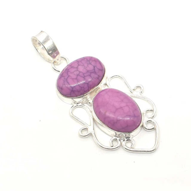 Beat Quality Spider Web Agate Silver Plated Unique Pendant 1.5" To 2" b869