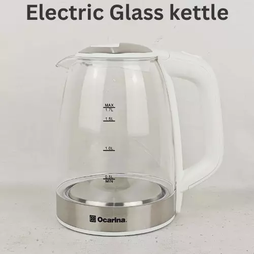 Ocarina White 1.7L Illuminating Electric Glass Jug Kettle 2200W Fast Boil - NEW