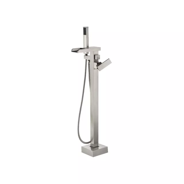 Ove Decors Infinity Free Standing Bath Tub Faucet in Brushed Nickel Finish