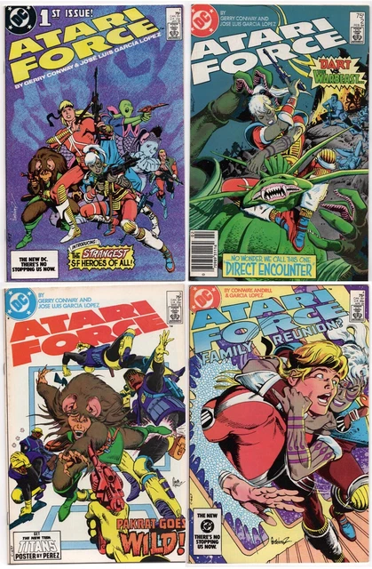 ATARI FORCE #1-4 (1984), Set of 4 Fine or better, Conway & García-López