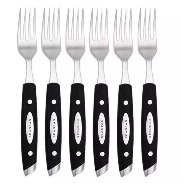 New Scanpan Classic 6 Piece Steak Fork 6pc - Black