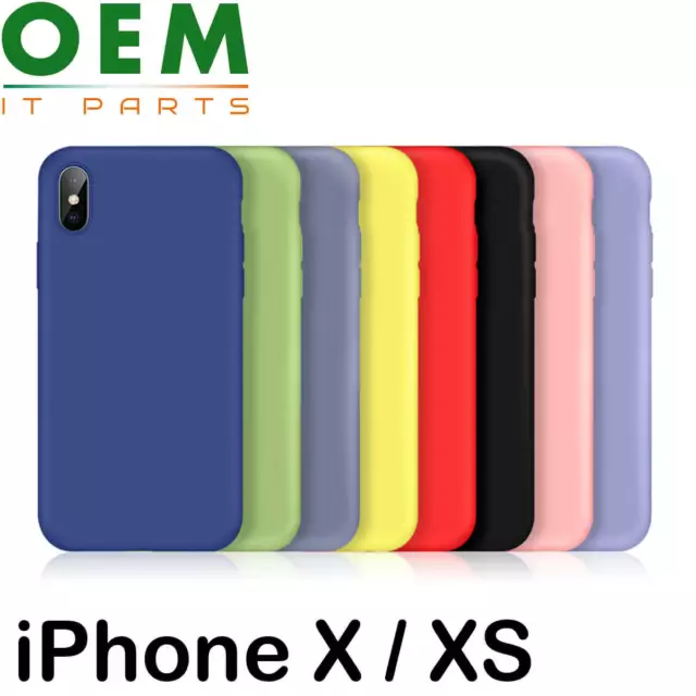 For Apple iPhone X / XS Case Liquid Silicone Luxury Thin Soft Phone Cover New