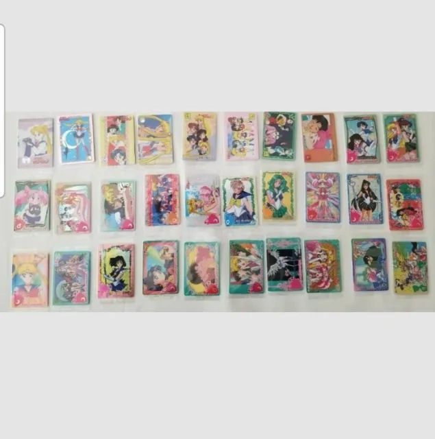 2016 Sailor Moon Twin Wafers Cards Complete Sets of 1 & 2 (30 Brand New Cards)