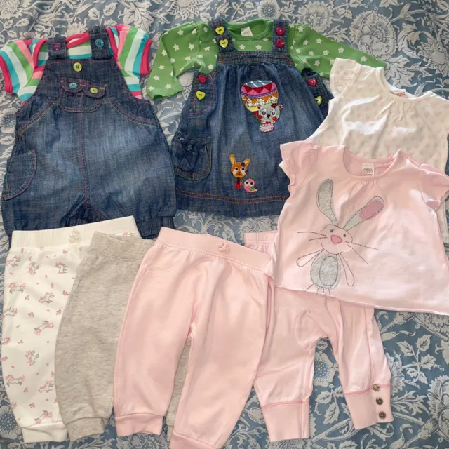 Baby Girls 3-6 Months NEXT Big Bundle Outfit Sets Denim Pinafore Romper Tees Set