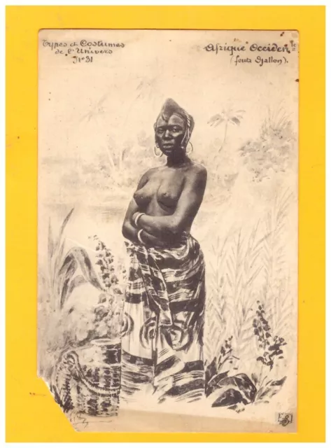 ETHNIQUE (GUINEE) FEMME du Peuple FOUTA DJALLON illustrée en 1939