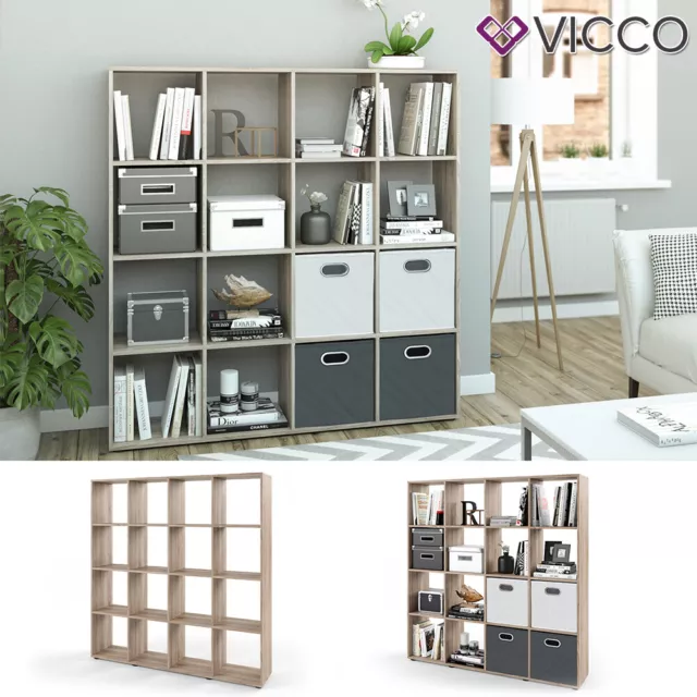 VICCO CLOISON POUR bibliothèque en bois étagère à 16 compartiments blanc  EUR 150,90 - PicClick FR