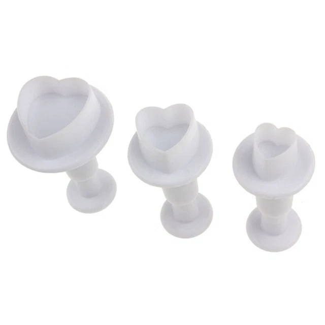 Heart Plunger Mold Fondant Cutter Cake Decor Cookie  Tools Sugarcraft