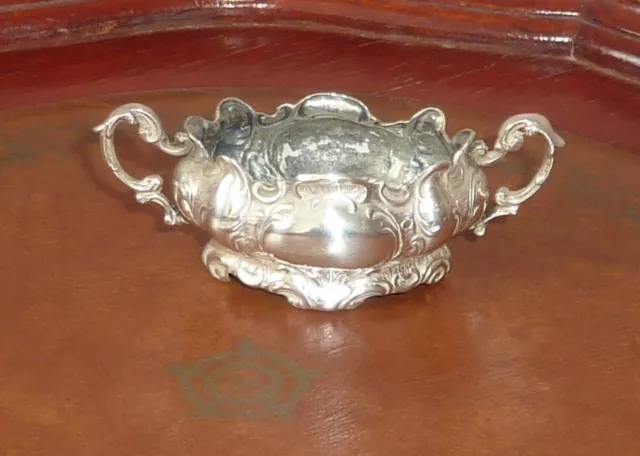 lovely old sheffield stirling silver hallmarked 1903 Walker & Hall Salt Dish