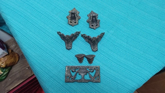 Mail clock trim pieces. Vintage.