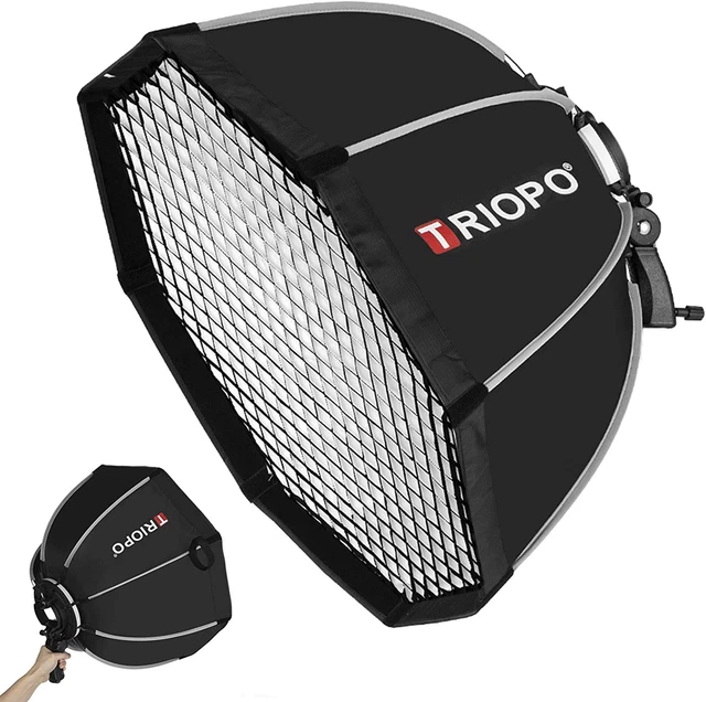 KS90 Portable Softbox 35In / 90Cm Speedlite Octagon Umbrella Softbox W...