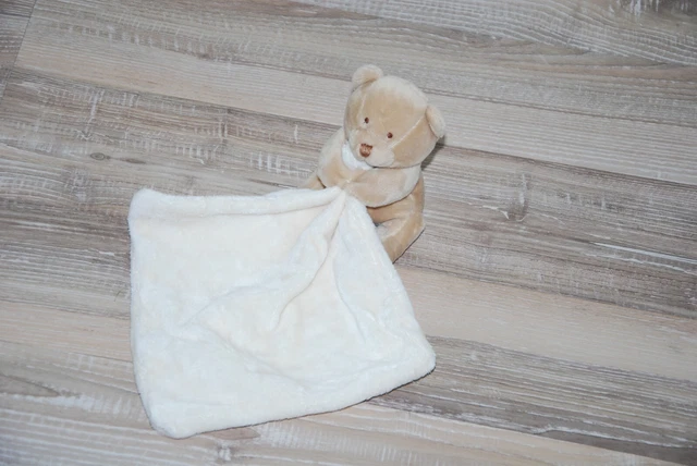 Doudou Doudou et Compagnie ours marron mouchoir blanc beige