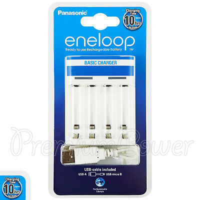 Panasonic eneloop Basique Chargeur USB pour Piles Rechargeable Nimh BQ-CC61E