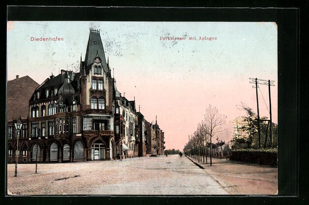 CPA Diedenhofen, Parkstrasse avec Anlagen