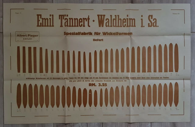 WALDHEIM, Plakat 1930, Emil Tännert Spezial-Fabrik für Zigarren-Wickelformen